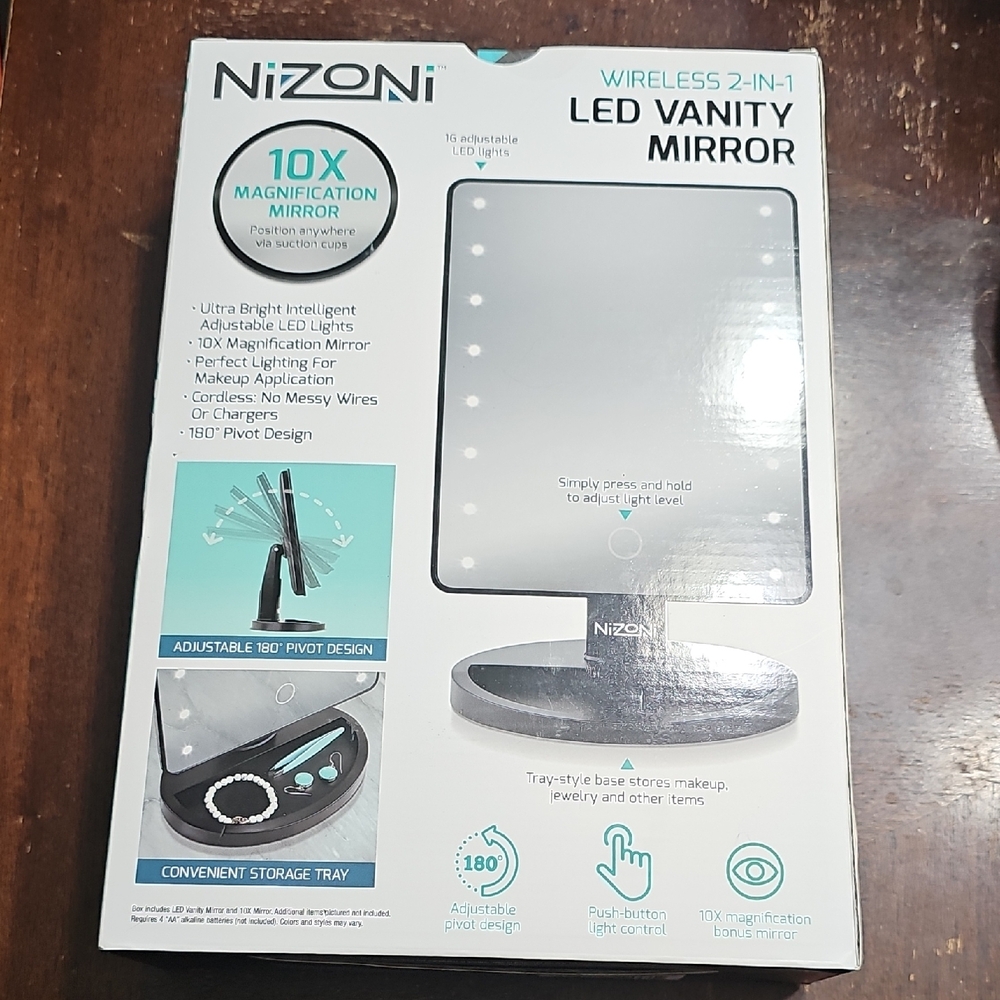 Nizoni Wireless LED Vanity Mirror